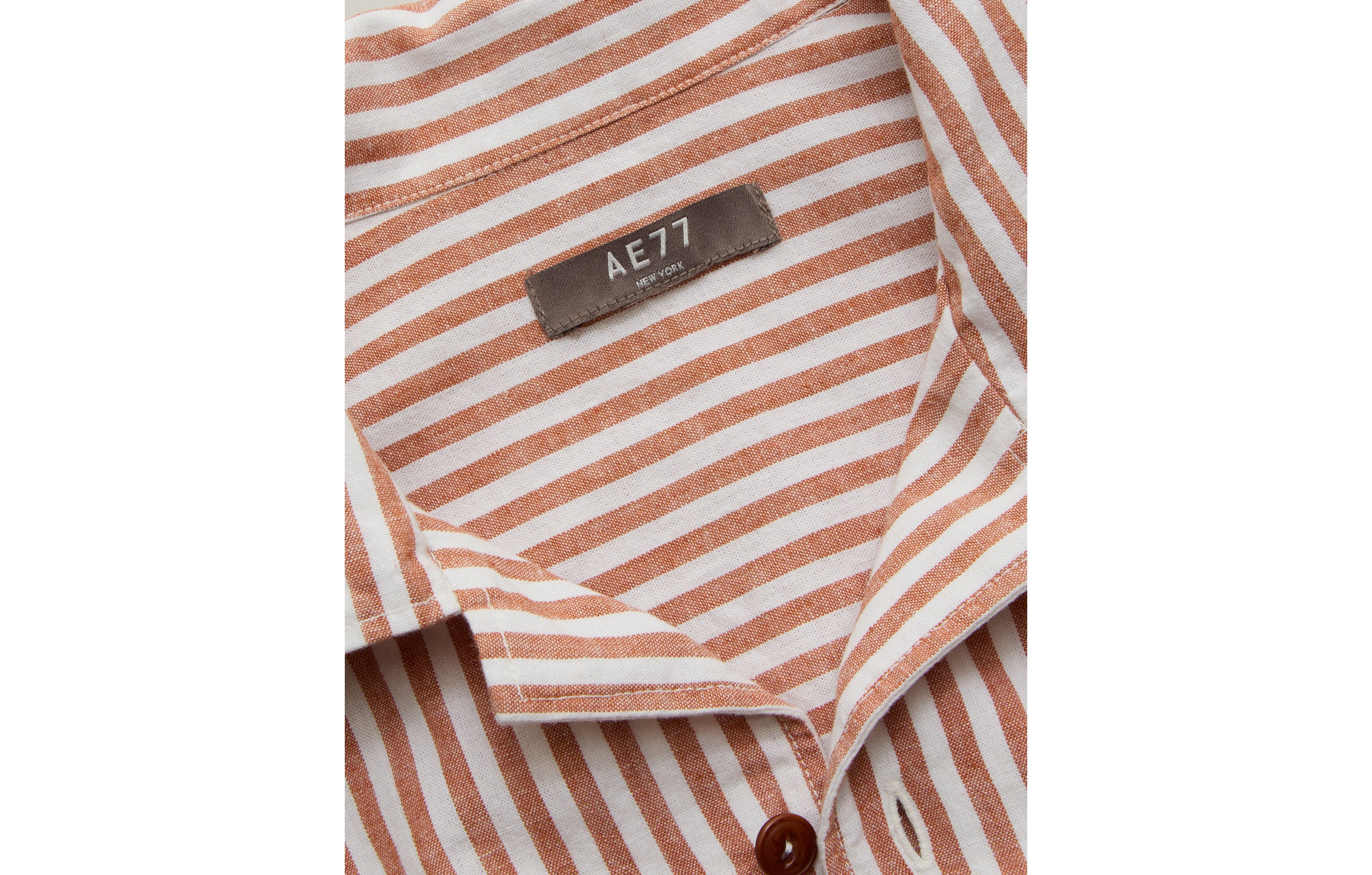 AE77 Linen-Blend Camp Collar Surplus Shirt