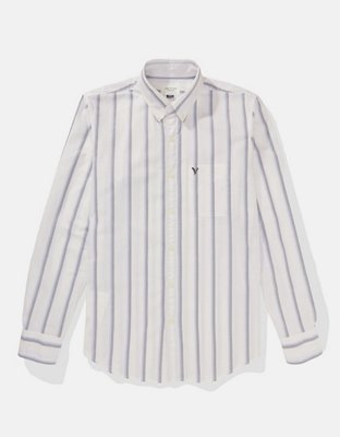 AE Striped Slim Fit Oxford Button-Up Shirt