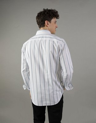 AE Striped Slim Fit Oxford Button-Up Shirt