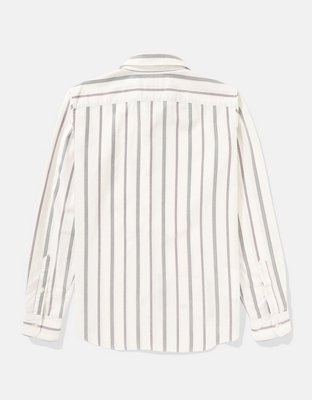 AE Camisa Oxford Slim Fit Rayada con Botones