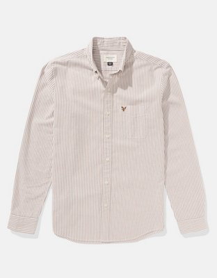 AE Striped Slim Fit Oxford Button-Up Shirt