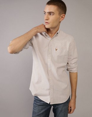 AE Striped Slim Fit Oxford Button-Up Shirt