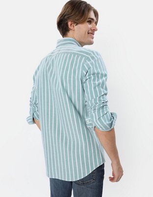 AE Striped Slim Fit Oxford Button-Up Shirt