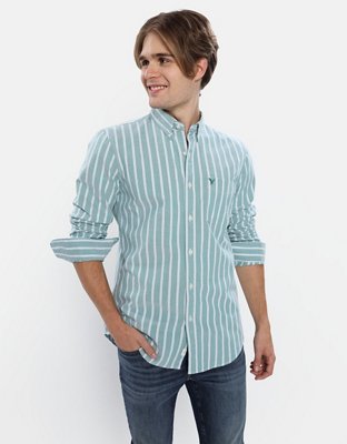 AE Striped Slim Fit Oxford Button-Up Shirt