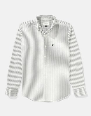 AE Striped Slim Fit Oxford Button-Up Shirt