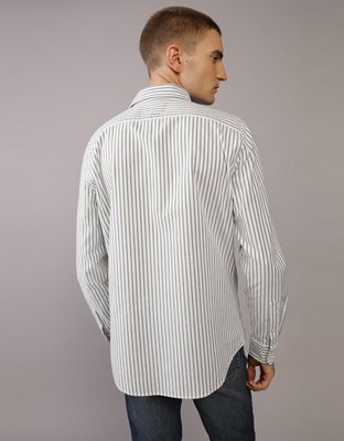 AE Striped Slim Fit Oxford Button-Up Shirt