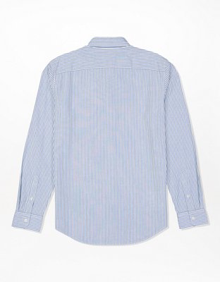 AE Camisa Oxford Slim Fit Rayada con Botones