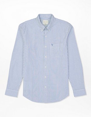 AE Striped Slim Fit Oxford Button-Up Shirt