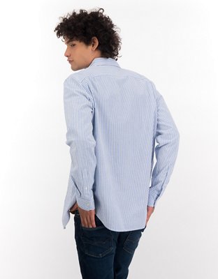 AE Striped Slim Fit Oxford Button-Up Shirt