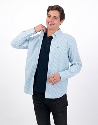 AE Striped Slim Fit Oxford Button-Up Shirt