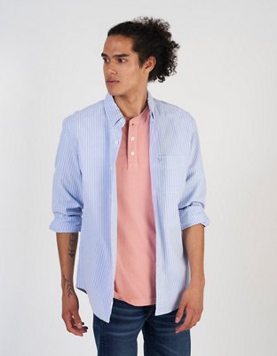 AE Striped Slim Fit Oxford Button-Up Shirt
