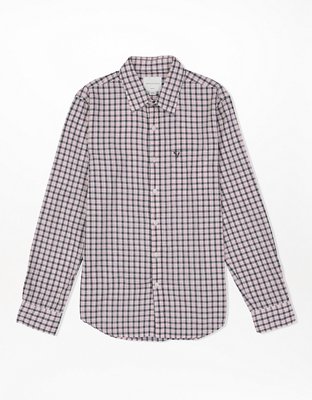 AE Plaid Slim Fit Button-Up Shirt