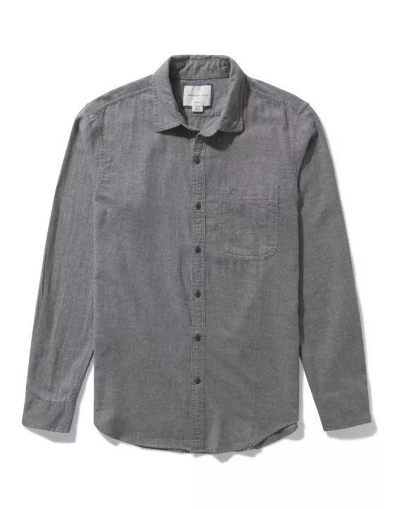 AE Slim Fit Solid Button-Up Shirt