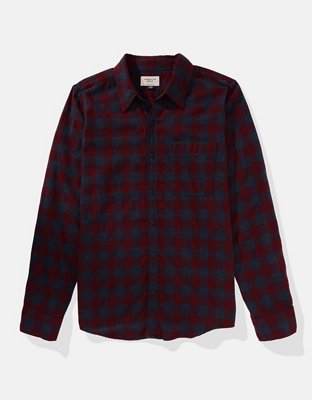 AE Camisa con botones Slim Fit de diseño escocés