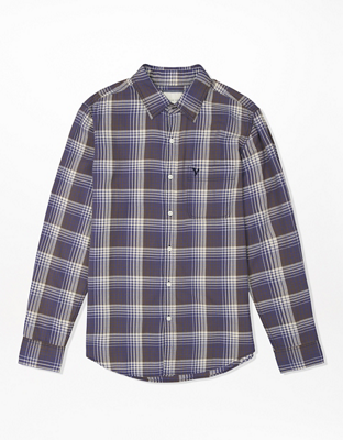 AE Slim Fit Plaid Button-Up Shirt