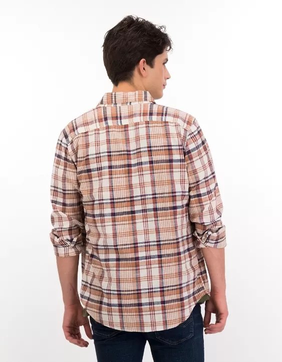 AE Slim Fit Plaid Button-Up Shirt