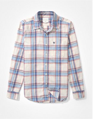 Мужские рубашки American Eagle AE Slim Fit Everyday Button-Up Shirt — фото 3