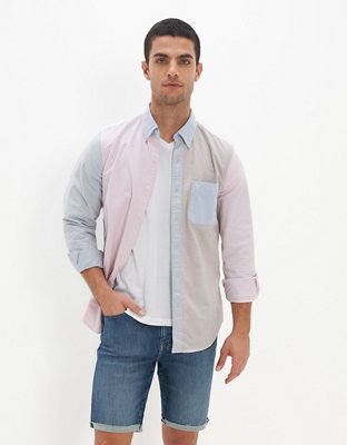 AE Slim Fit Colorblock Oxford Button-Up Shirt
