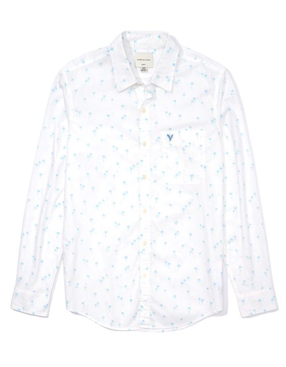 AE Printed Slim Fit Everyday Button-Up  Shirt