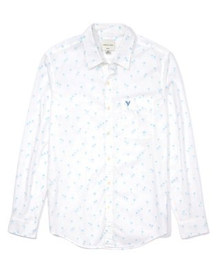 AE Printed Slim Fit Everyday Button-Up Shirt