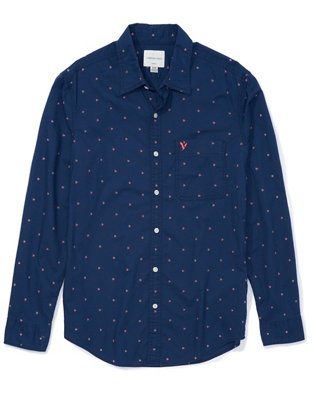 AE Printed Slim Fit Everyday Button-Up  Shirt
