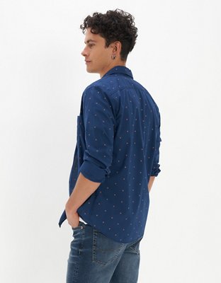 AE Printed Slim Fit Everyday Button-Up Shirt