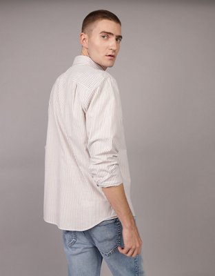 AE Striped Everyday Oxford Button-Up Shirt