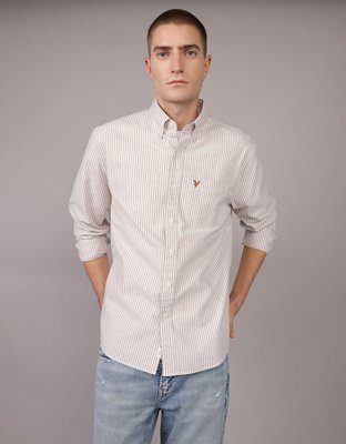 AE Striped Everyday Oxford Button-Up Shirt