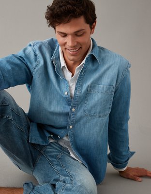 American eagle hot sale denim shirt