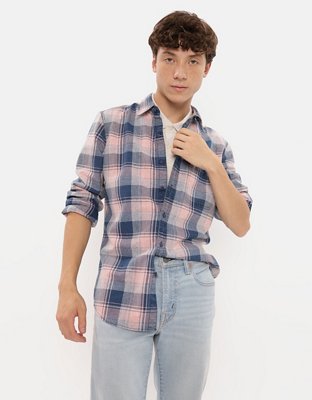 AE Everyday Plaid Button-Up Shirt