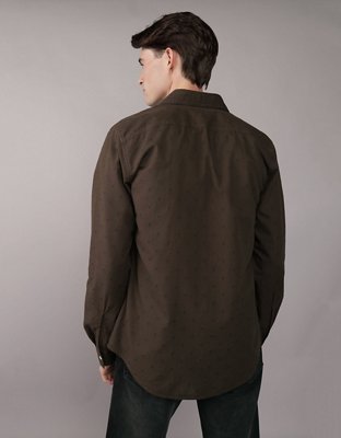 AE Camisa Slim Fit Everyday estampada con botones