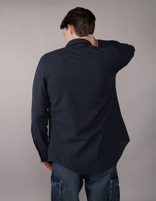 AE Camisa Slim Fit Everyday estampada con botones