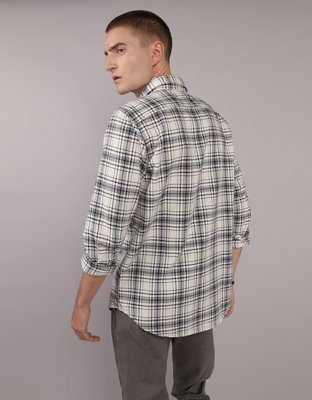 AE Everyday Camisa Slim Fit de Diseño Escocés con Botones