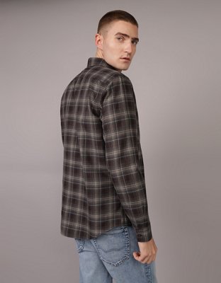AE Everyday Camisa Slim Fit de Diseño Escocés con Botones
