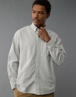 AE Everyday Camisa de Flannel de Diseño Escocés con Botones