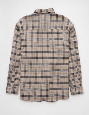 AE Everyday Plaid Flannel Button-Up Shirt