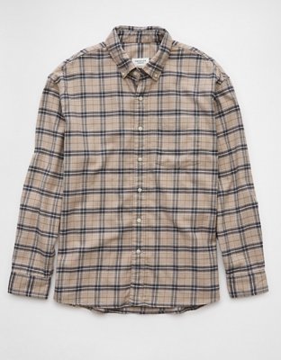 AE Everyday Plaid Flannel Button-Up Shirt