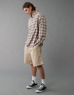 AE Everyday Plaid Flannel Button-Up Shirt