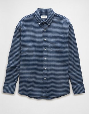 AE Everyday Plaid Flannel Button-Up Shirt
