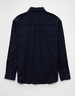 AE Everyday Plaid Flannel Button-Up Shirt