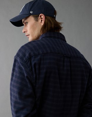 AE Everyday Plaid Flannel Button-Up Shirt