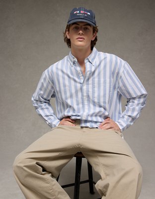 AE Everyday Relaxed Oxford Button-Up Shirt