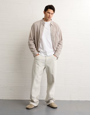 Chemise en mélange de lin décontractée de tous les jours à rayures AE