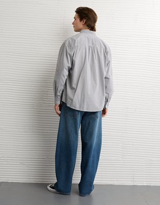 AE Everyday Relaxed Poplin Button-Up Shirt