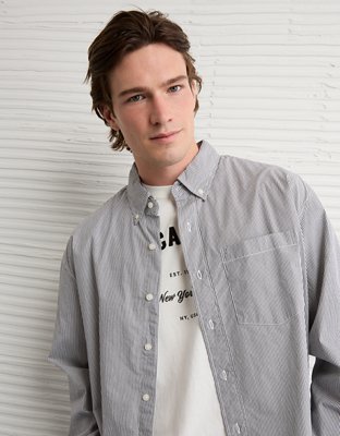 AE Everyday Camisa de Popelina Relajada con Botones