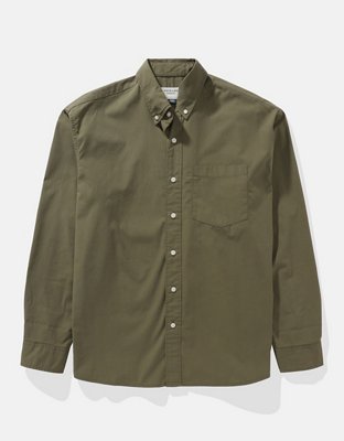 AE Everyday Relaxed Poplin Button-Up Shirt