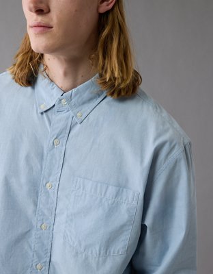 Chemise boutonnée en popeline décontractée de tous les jours AE