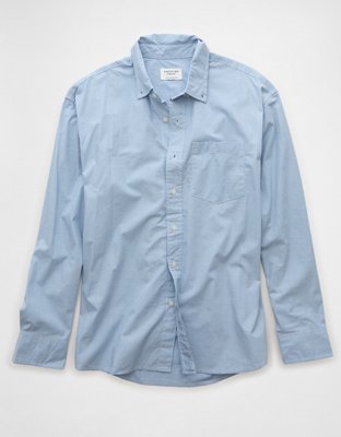 AE Everyday Relaxed Poplin Button-Up Shirt