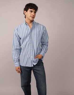 AE Everyday Relaxed Poplin Button-Up Shirt