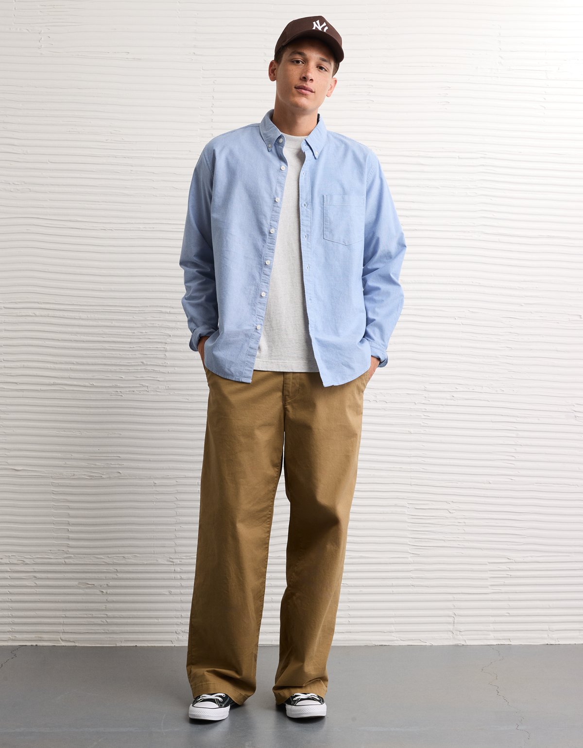 AE Everyday Oxford Striped Button-Up Shirt - image 5